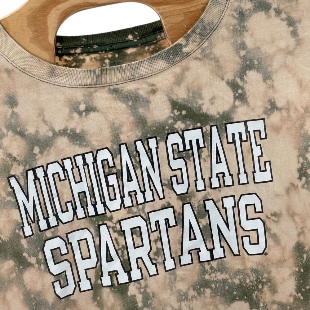 Red Oak Michigan State Spartans Bleach Dye T-Shirt Short Sleeve XL Spirit‎ Wear